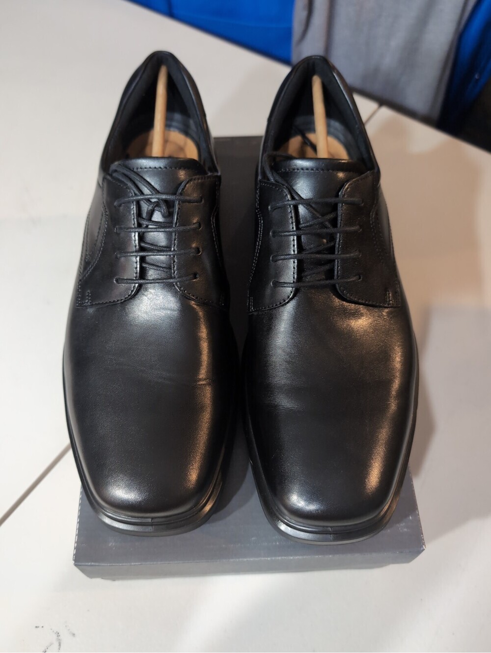 Ecco Helsinki 2 Dress Shoes Men’s Size 11-11.5 Bike Toe Black Leather